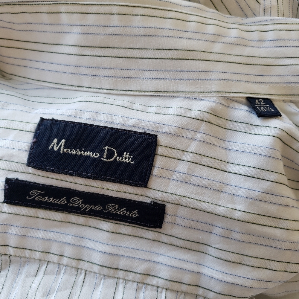 Massimo Dutti striped dress button up shirt - Picture 4 of 5